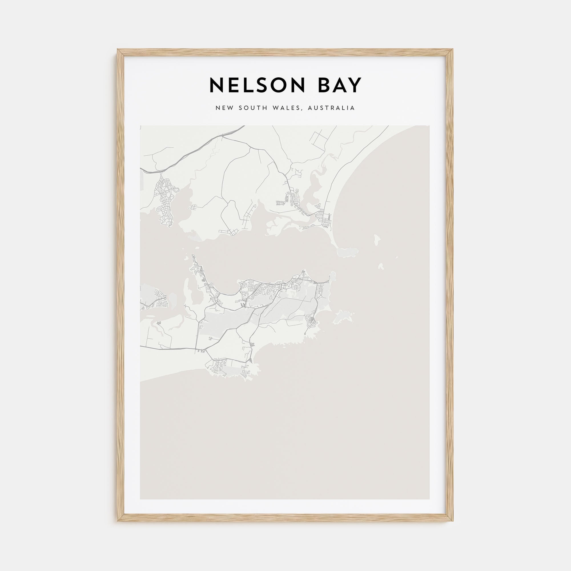 Nelson Bay Map Portrait Poster
