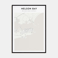 Nelson Bay Map Portrait Poster