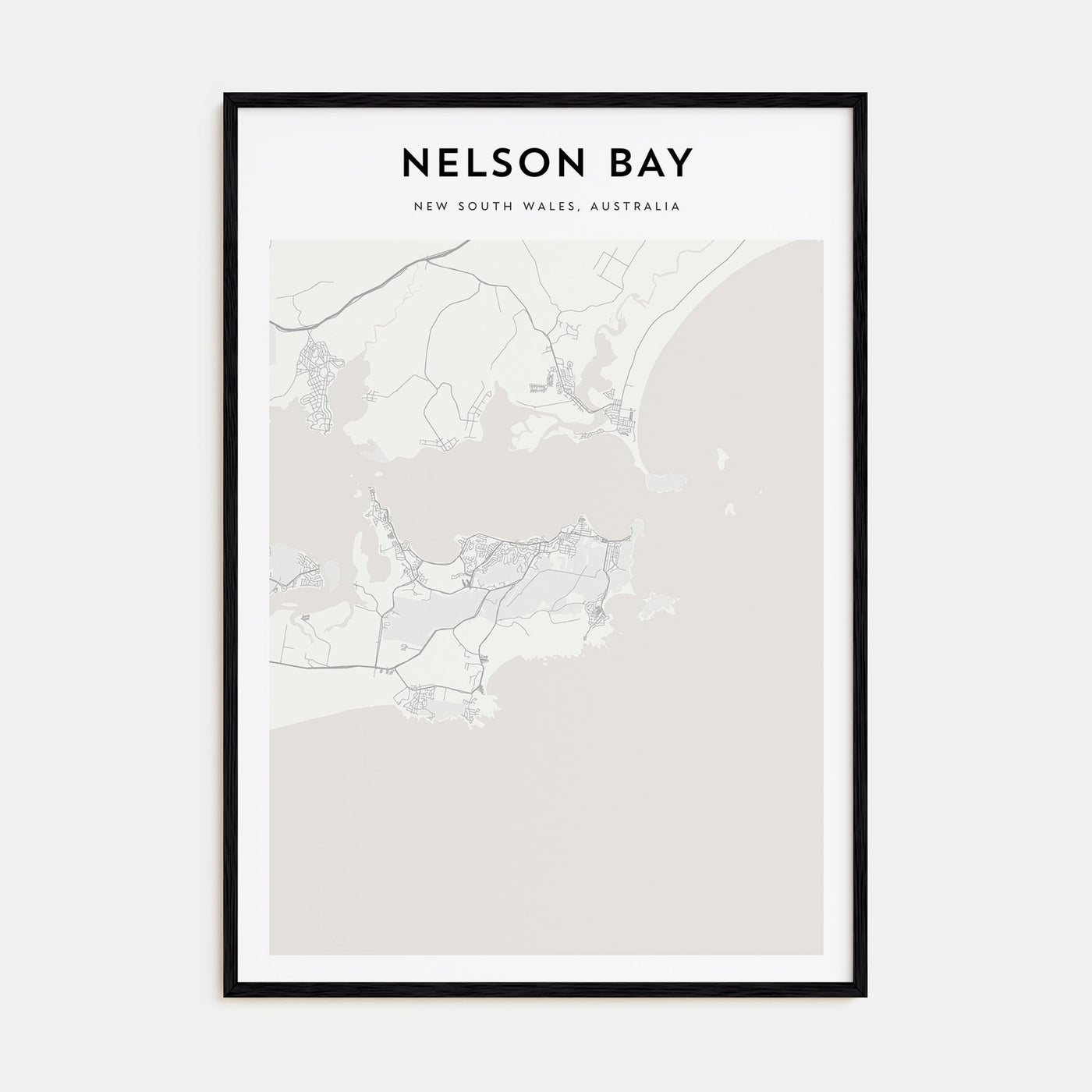 Nelson Bay Map Portrait Poster