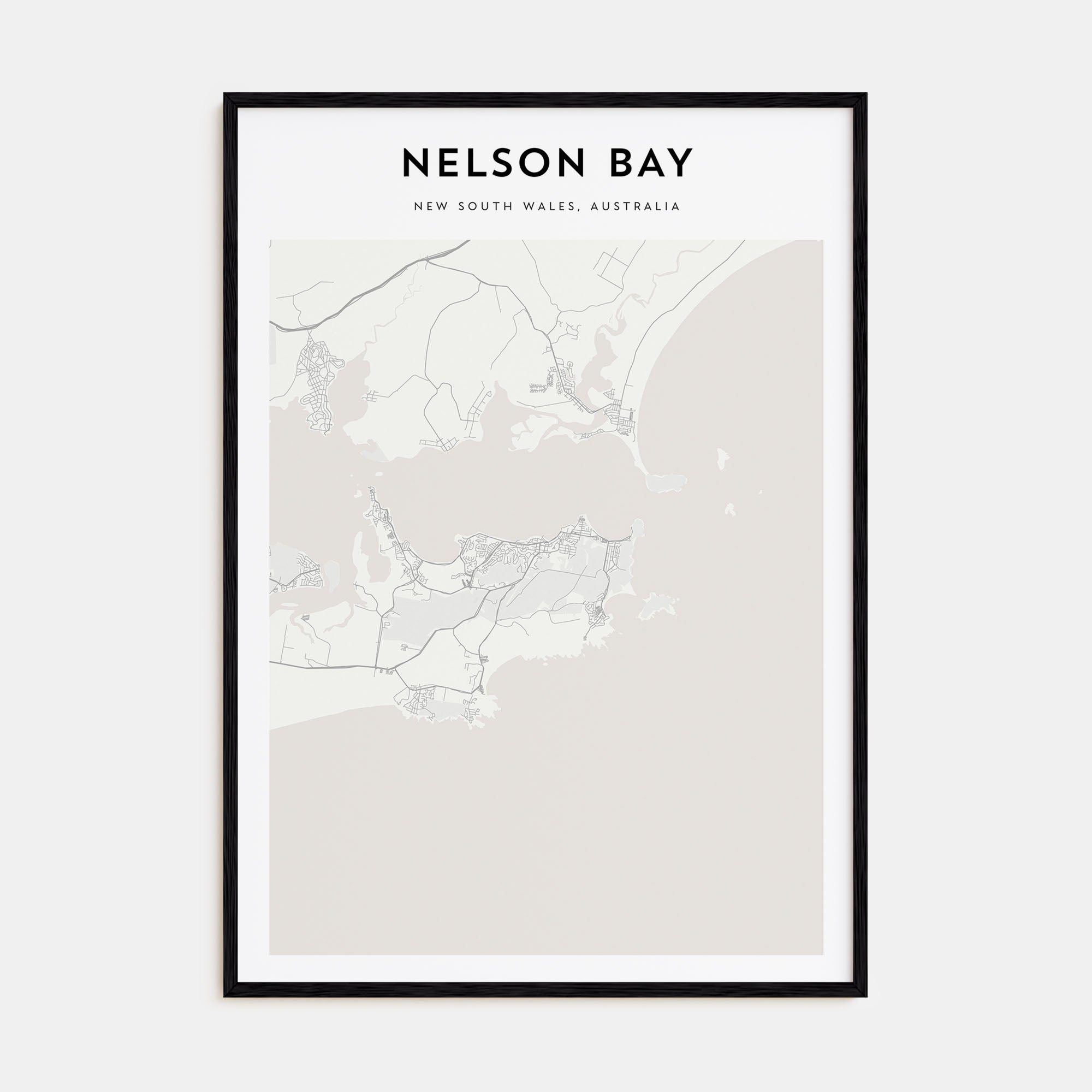 Nelson Bay Map Portrait Poster