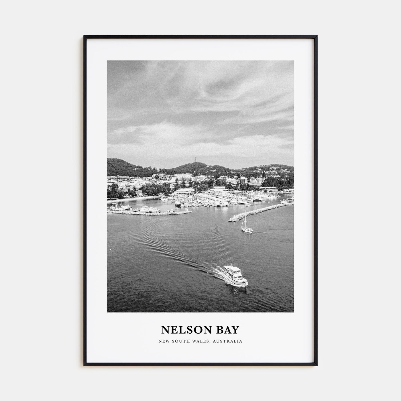 Nelson Bay Portrait B&W Poster