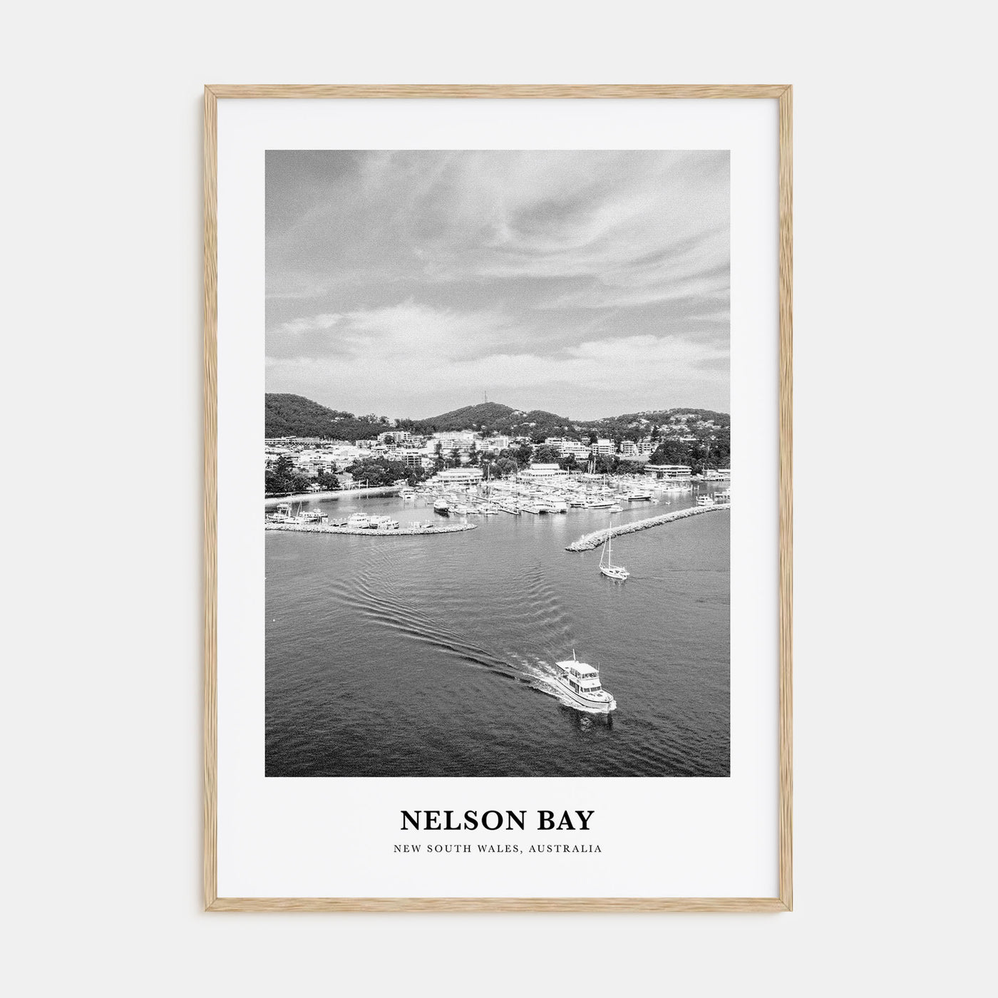 Nelson Bay Portrait B&W Poster