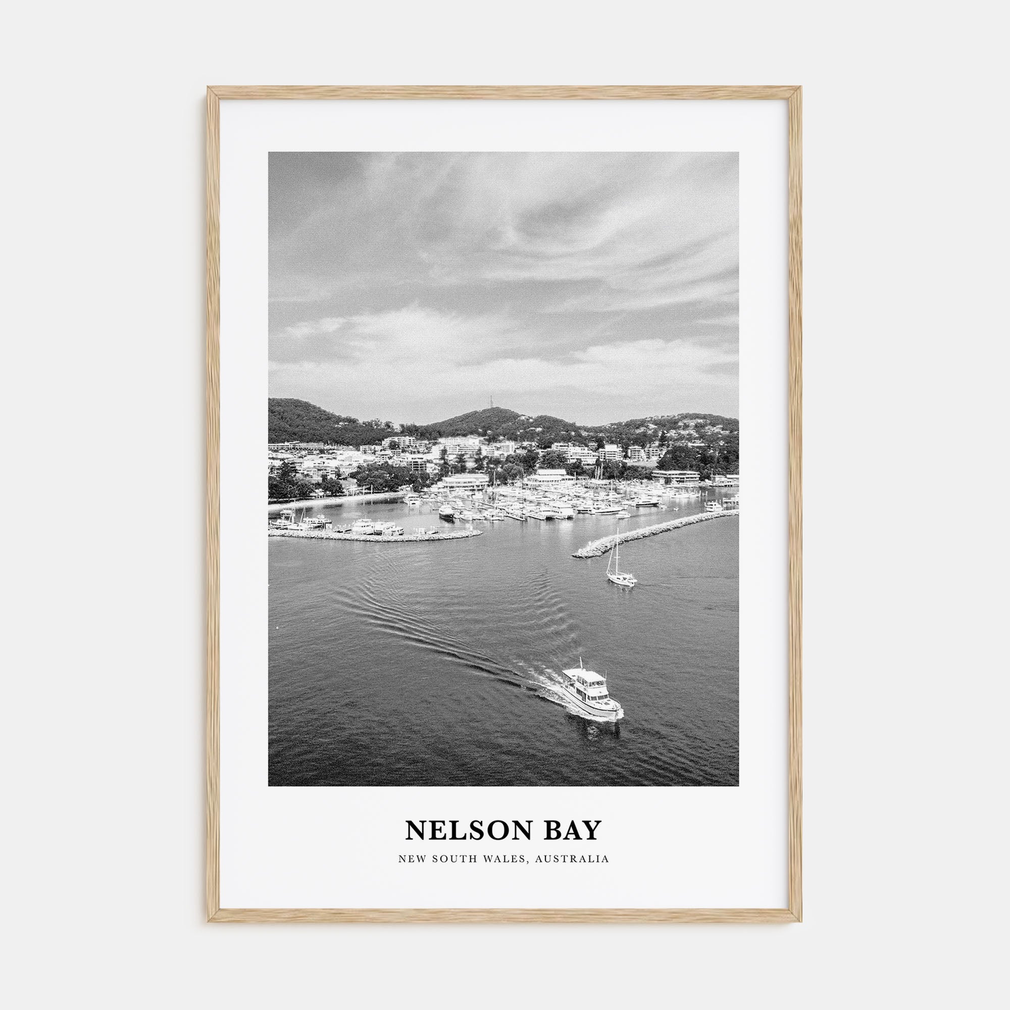 Nelson Bay Portrait B&W Poster