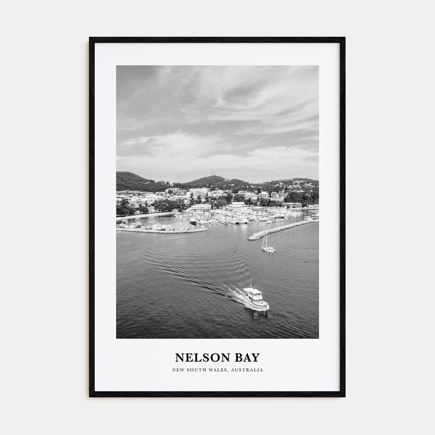 Nelson Bay Portrait B&W Poster