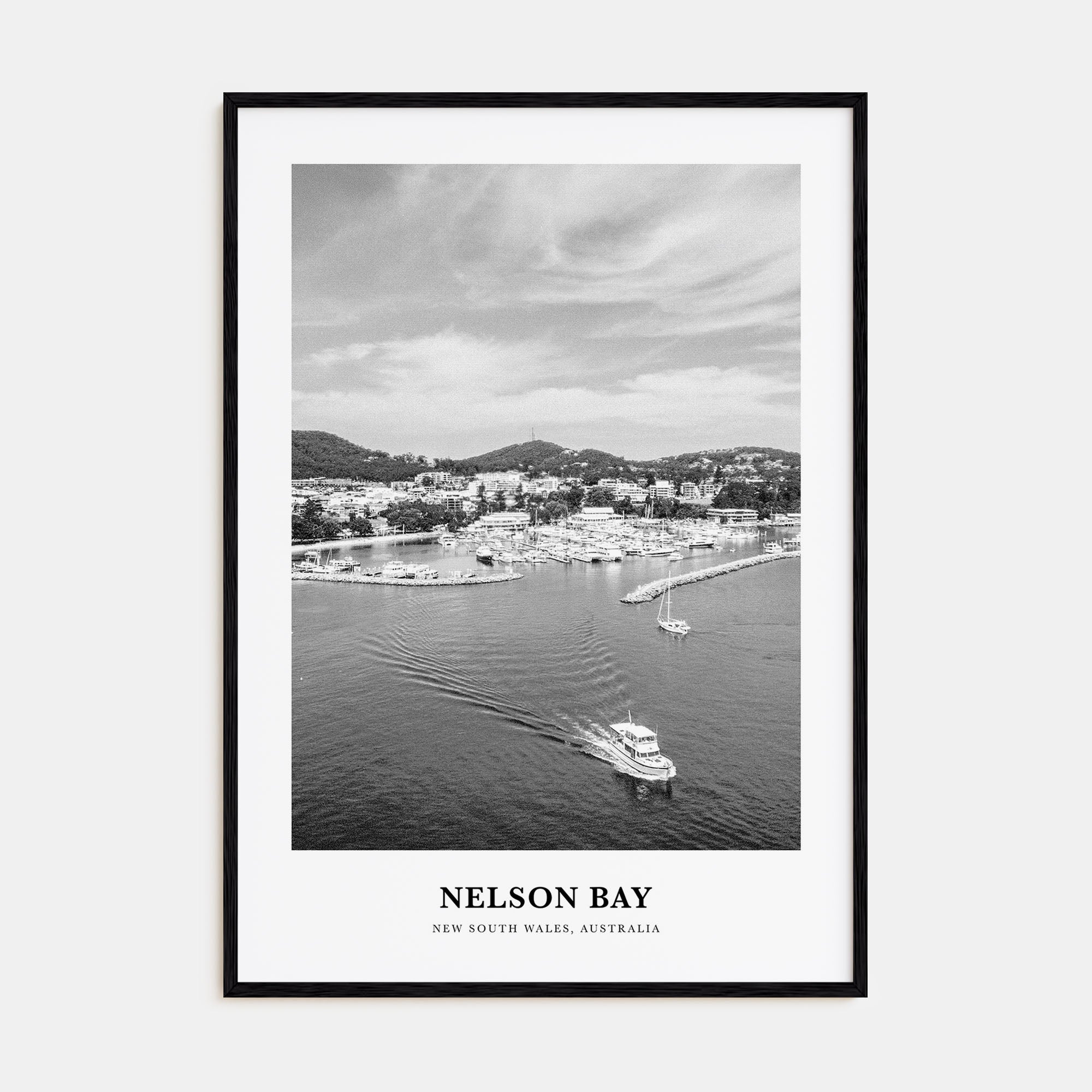 Nelson Bay Portrait B&W Poster