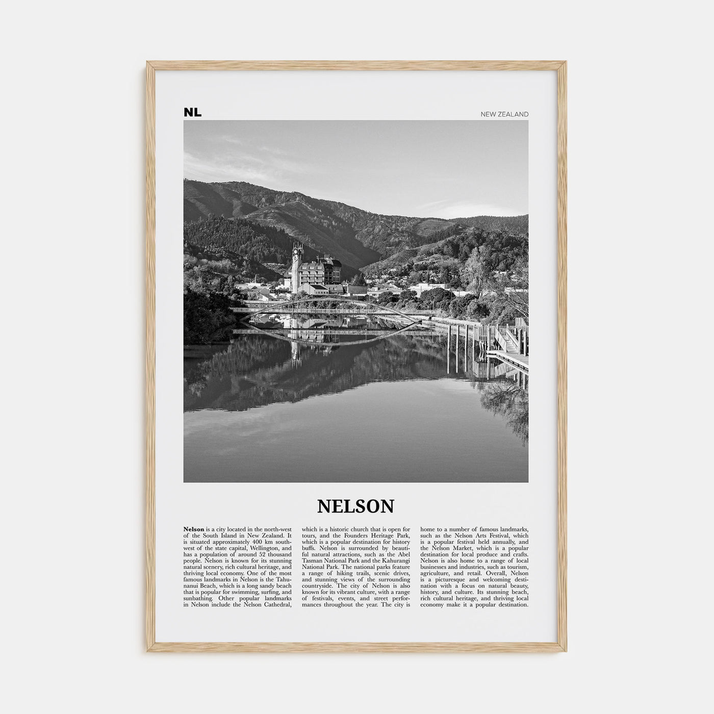 Nelson Travel B&W Poster