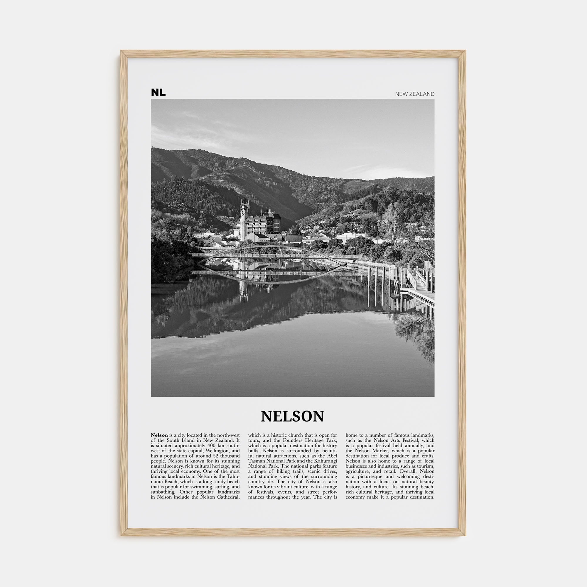 Nelson Travel B&W Poster