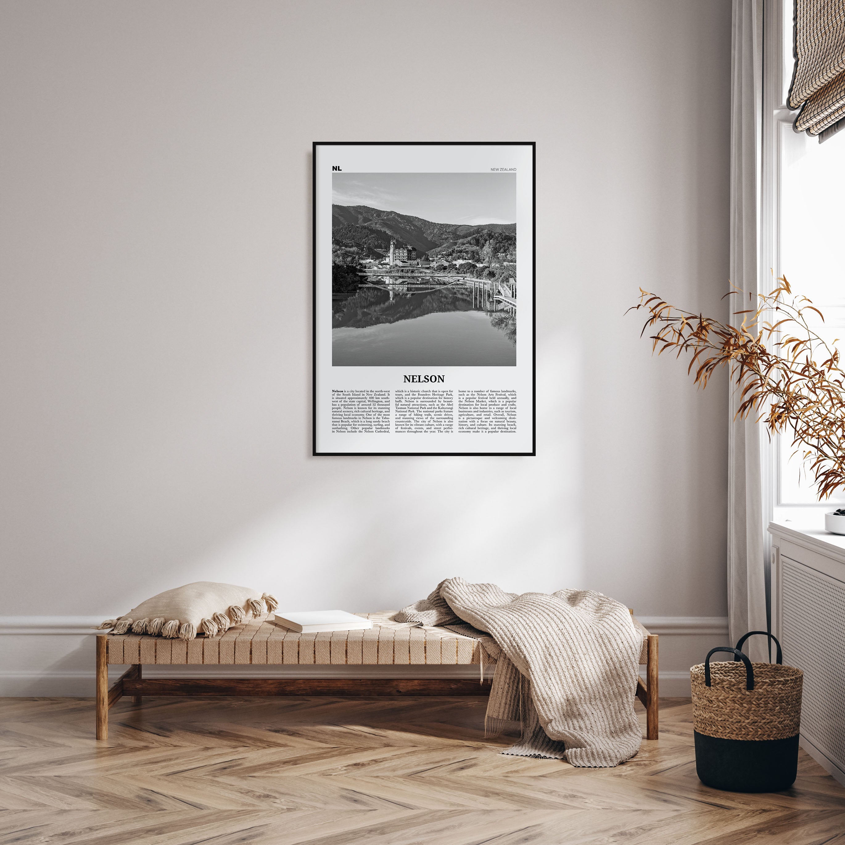 Nelson Travel B&W Poster