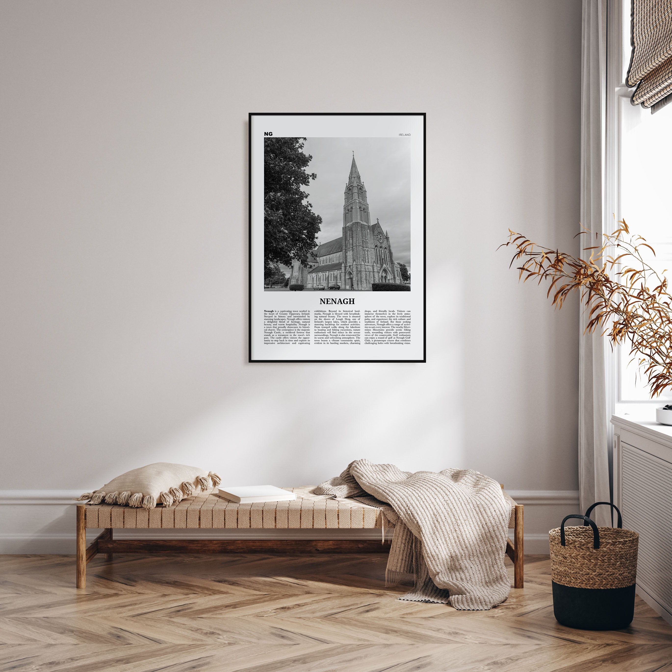 Nenagh Travel B&W Poster