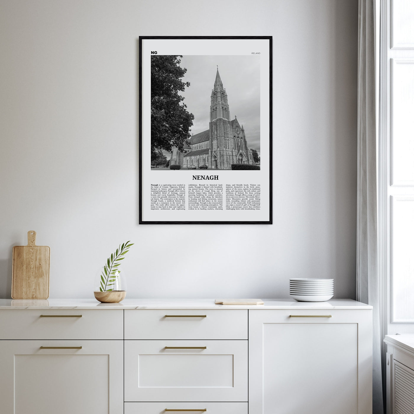 Nenagh Travel B&W Poster