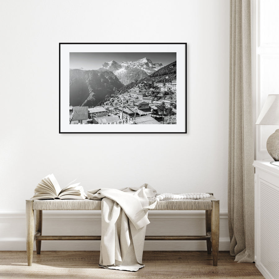 Nepal Landscape B&W Poster