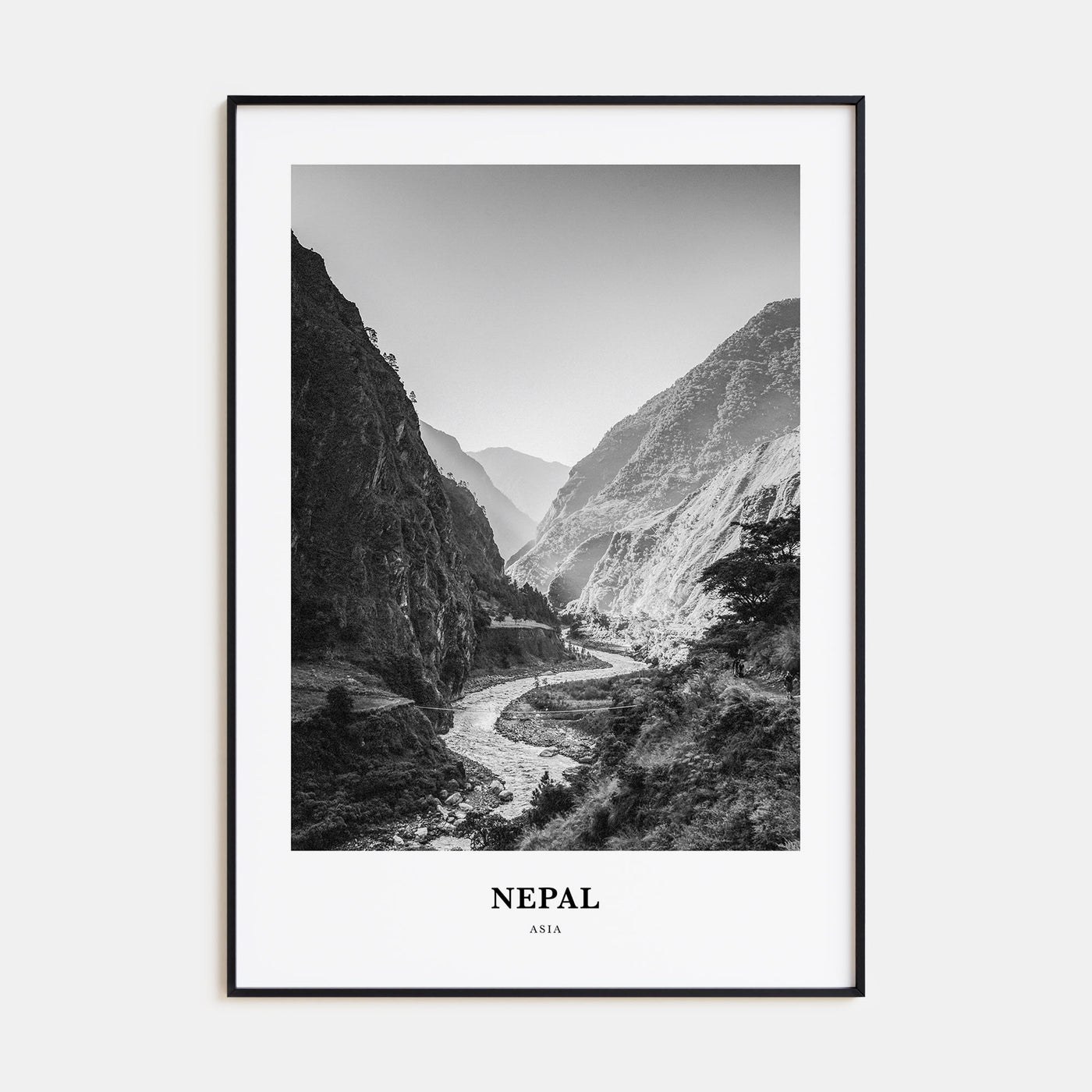 Nepal Portrait B&W No 1 Poster