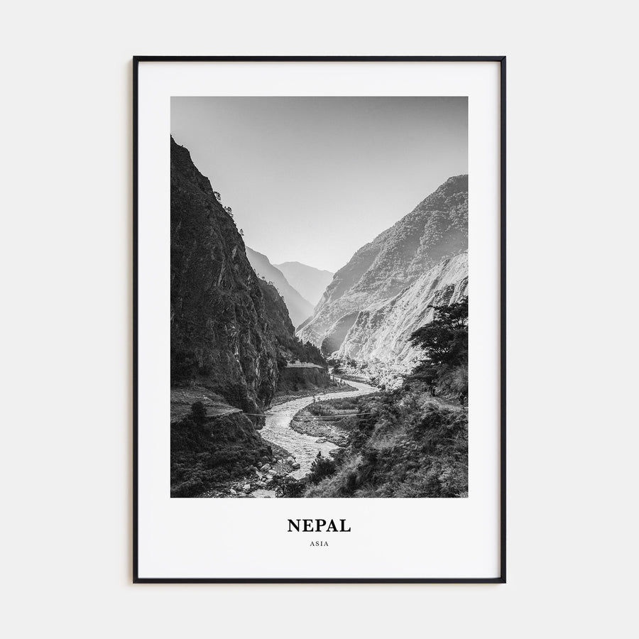 Nepal Portrait B&W No 1 Poster