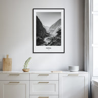 Nepal Portrait B&W No 1 Poster