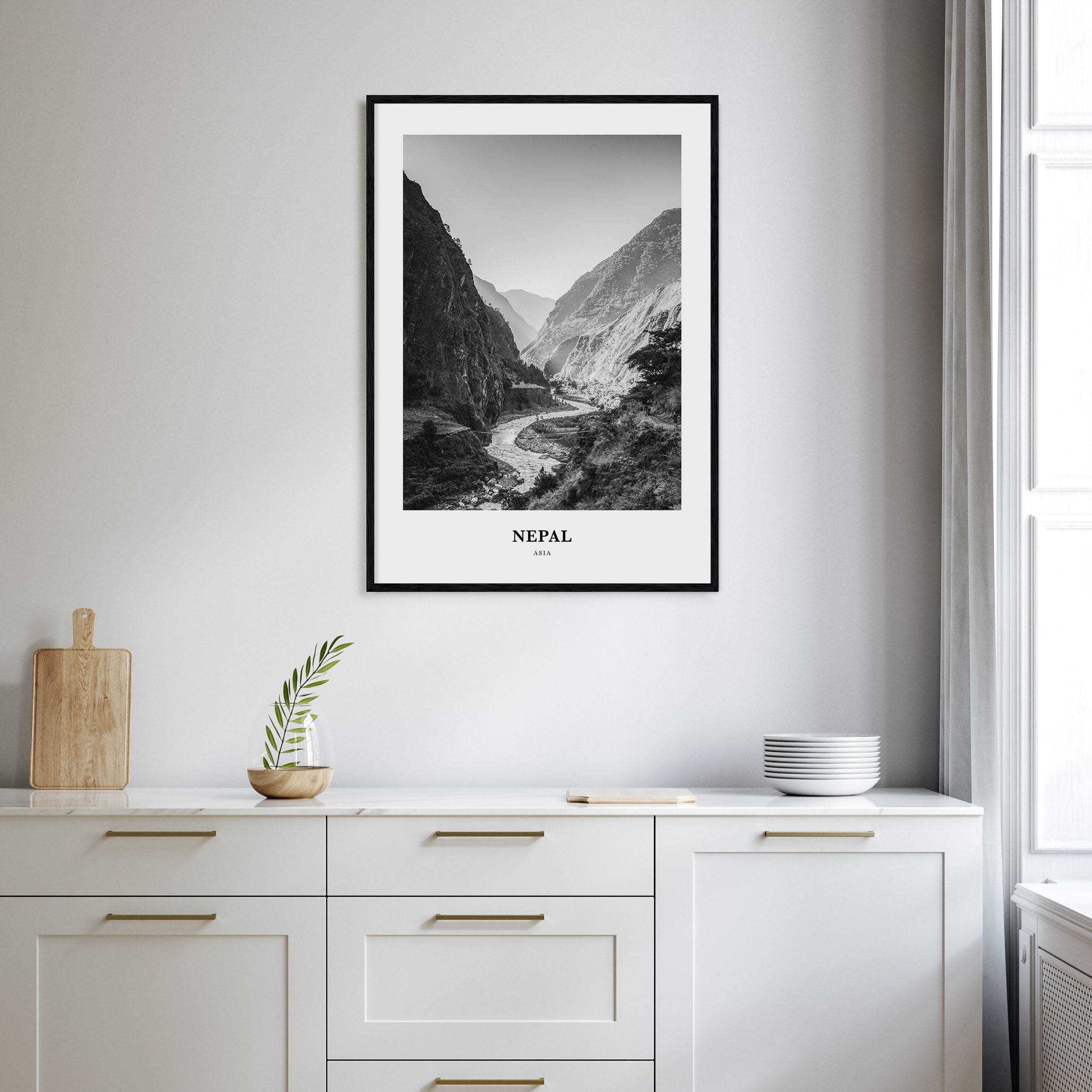 Nepal Portrait B&W No 1 Poster