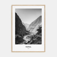Nepal Portrait B&W No 1 Poster