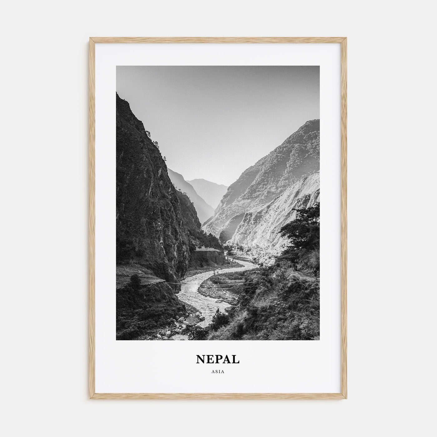 Nepal Portrait B&W No 1 Poster