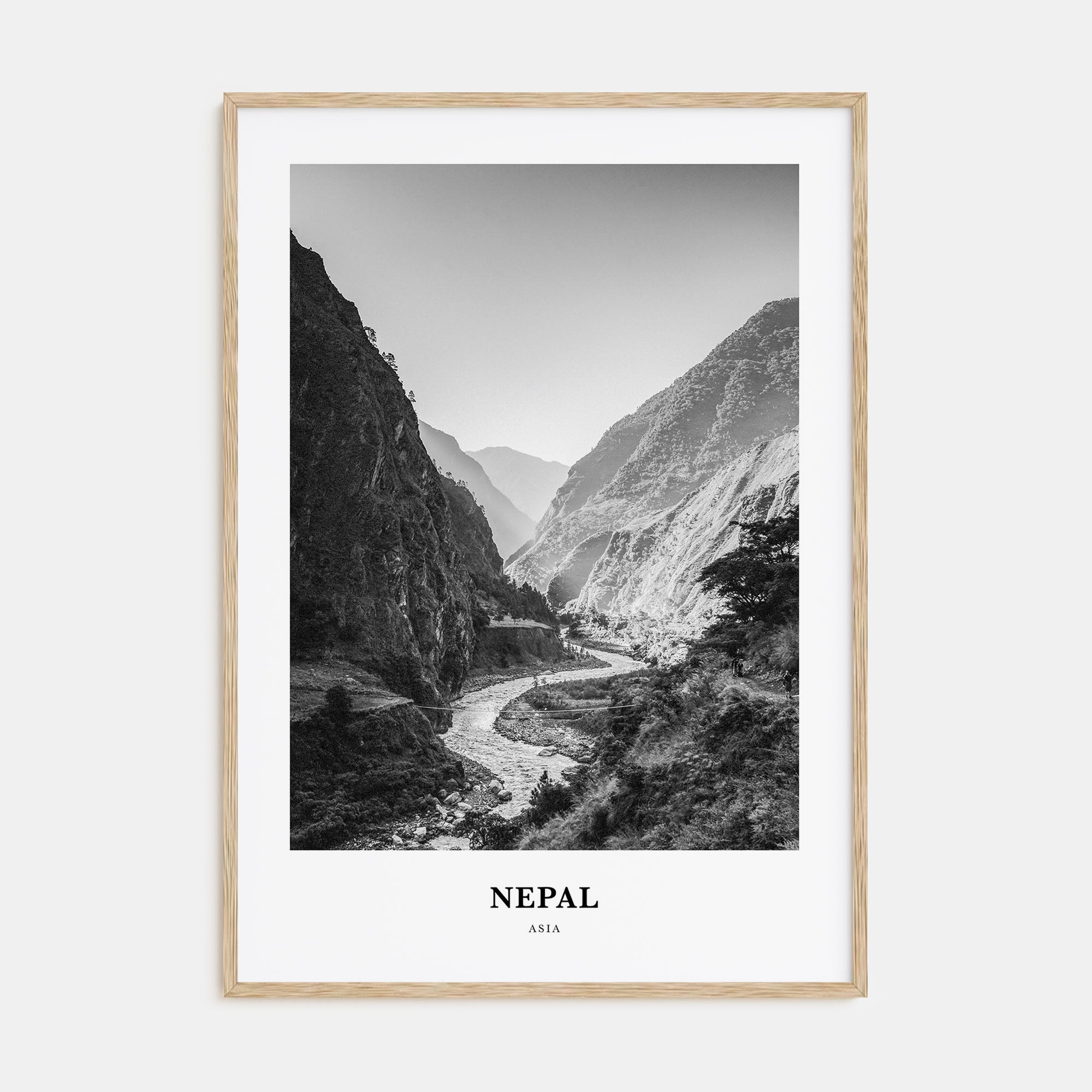 Nepal Portrait B&W No 1 Poster