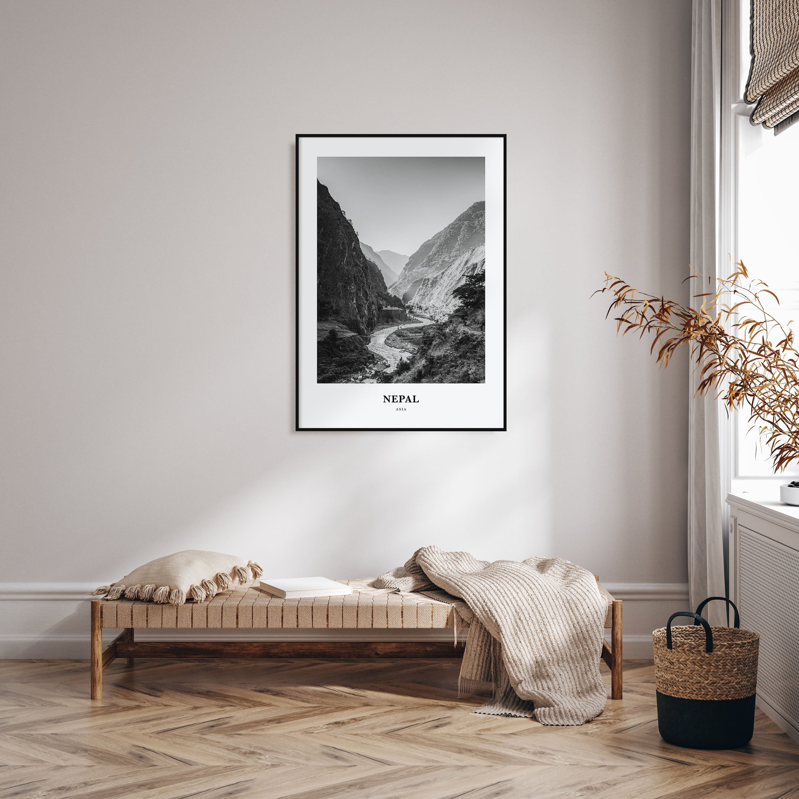 Nepal Portrait B&W No 1 Poster