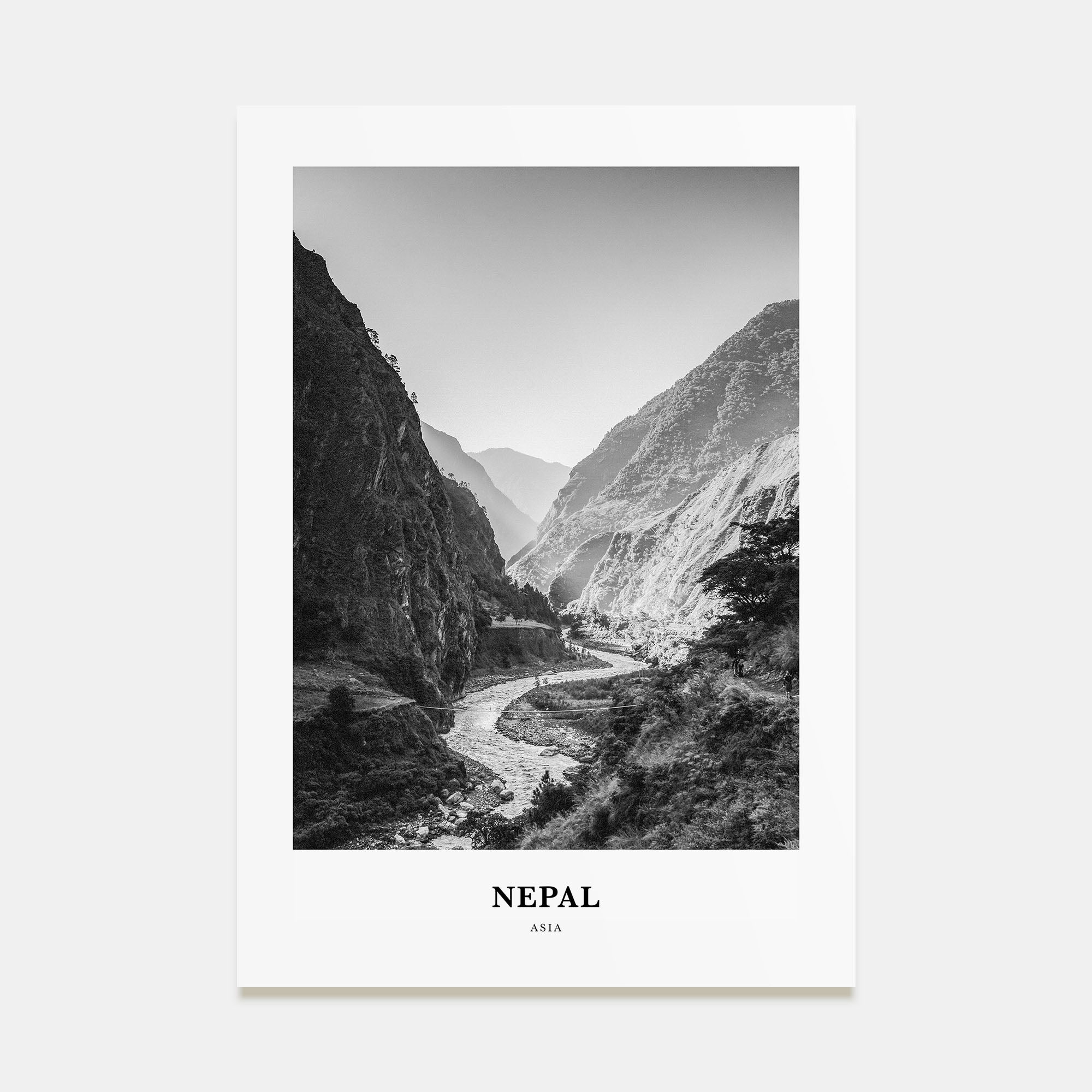 Nepal Portrait B&W No 1 Poster
