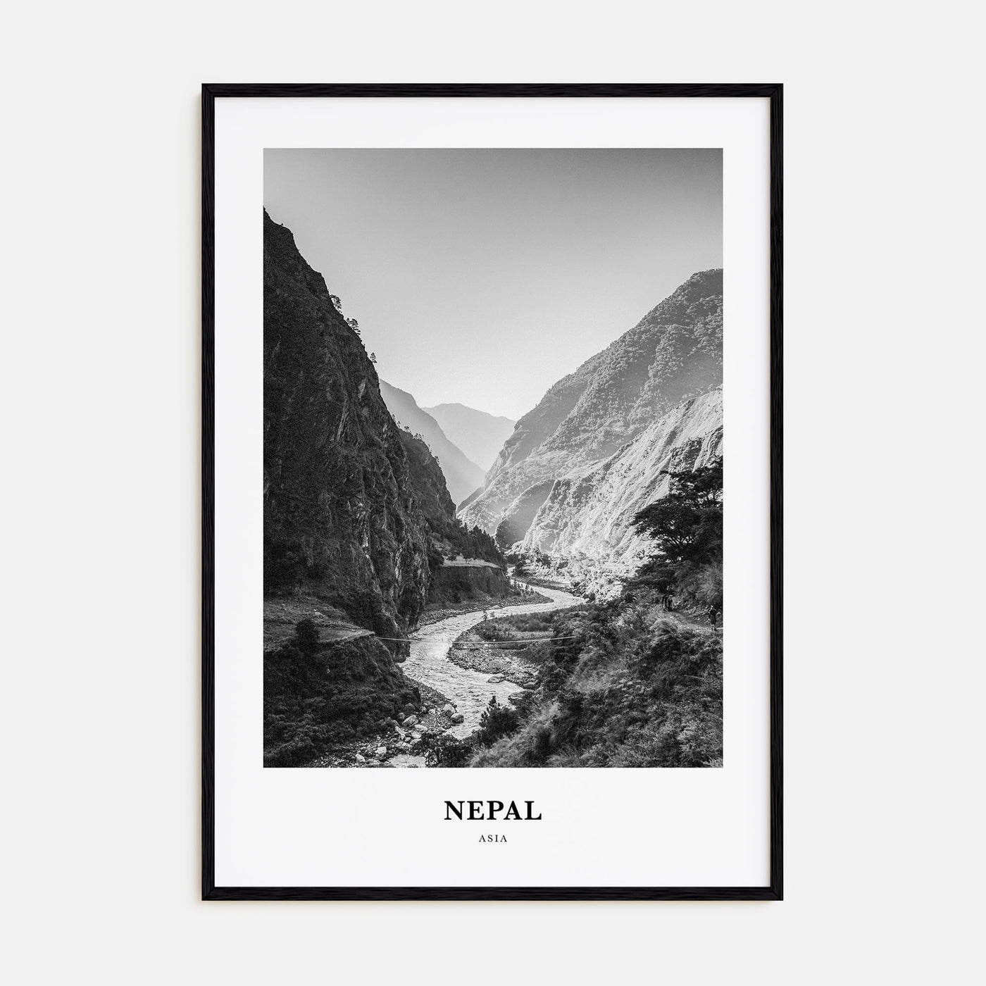 Nepal Portrait B&W No 1 Poster