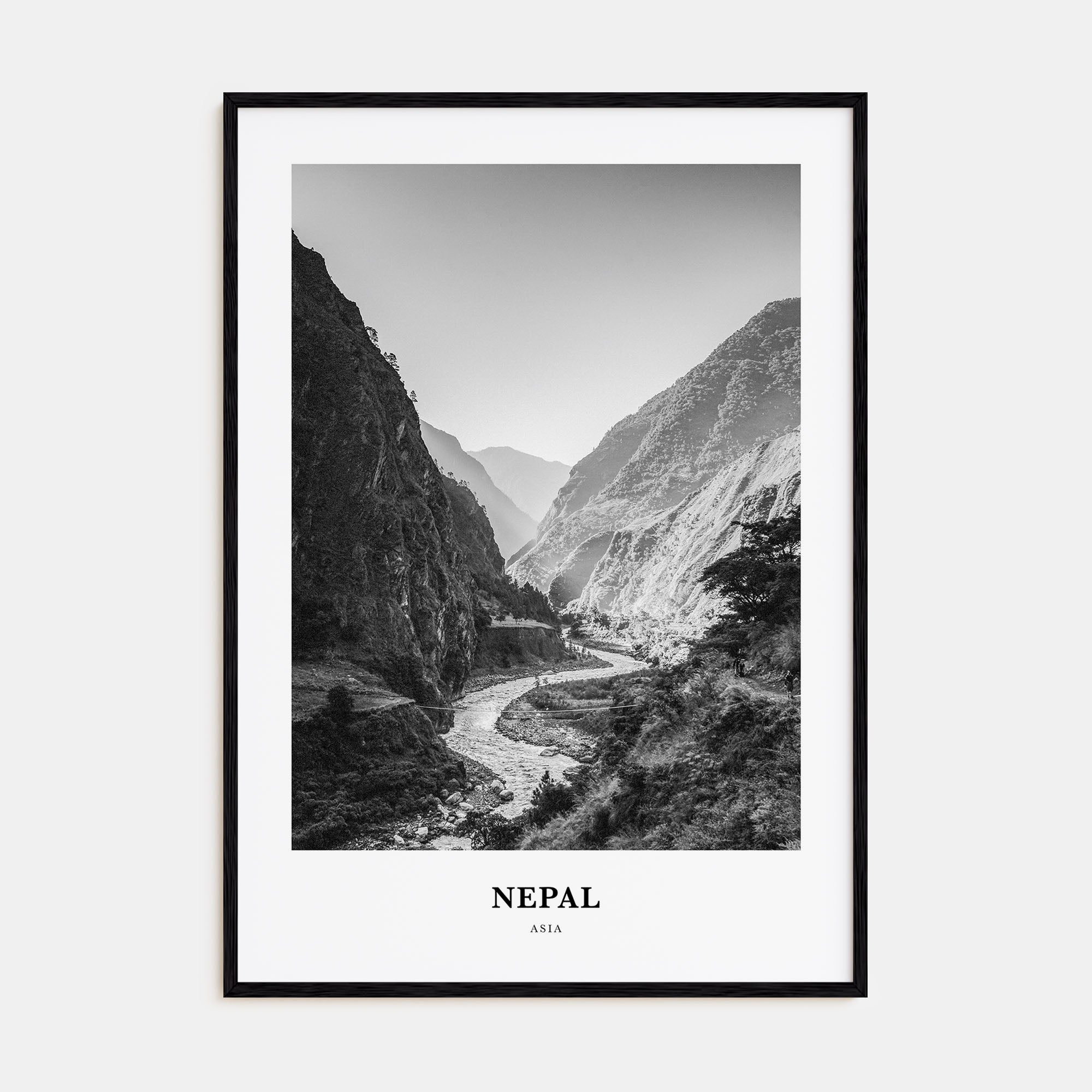 Nepal Portrait B&W No 1 Poster