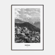 Nepal Portrait B&W No 2 Poster