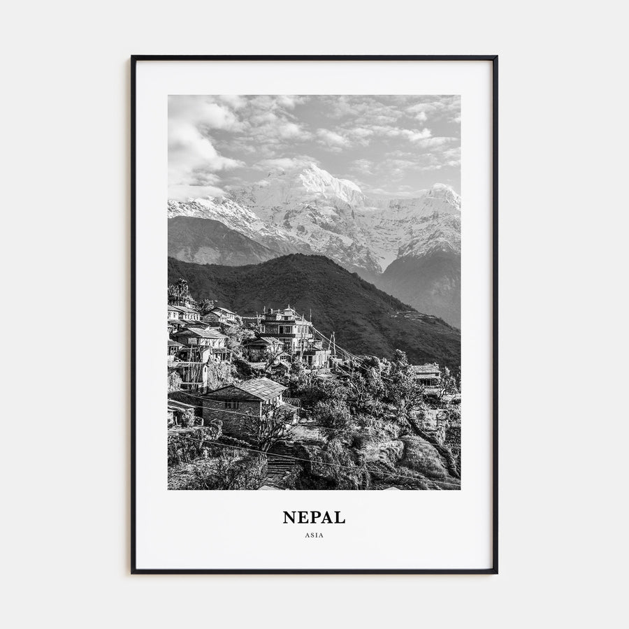 Nepal Portrait B&W No 2 Poster