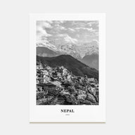Nepal Portrait B&W No 2 Poster