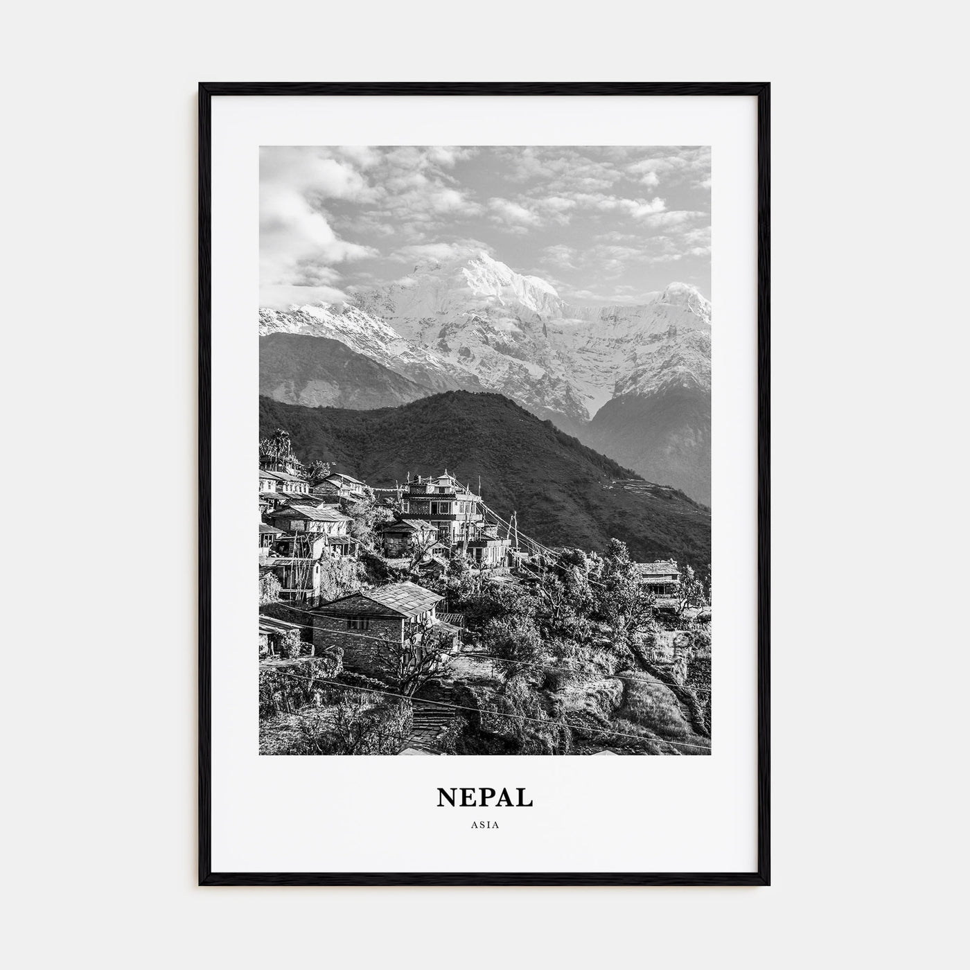 Nepal Portrait B&W No 2 Poster