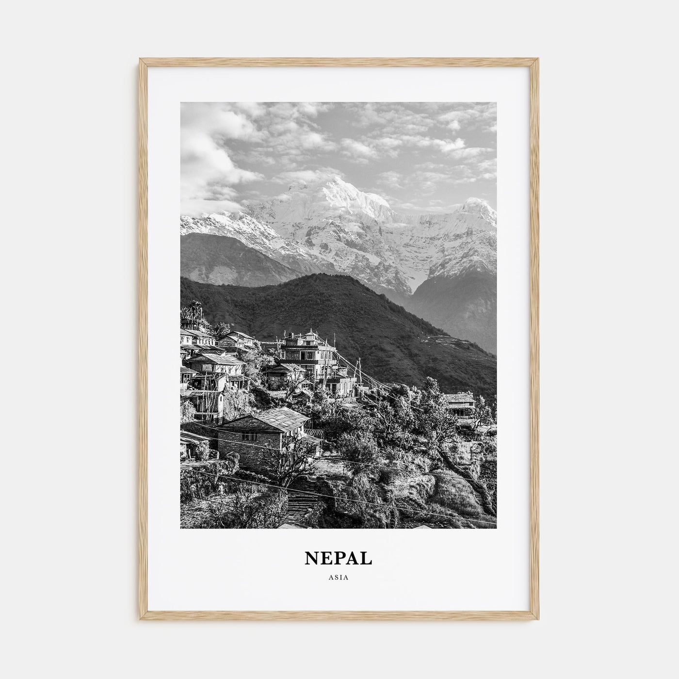 Nepal Portrait B&W No 2 Poster