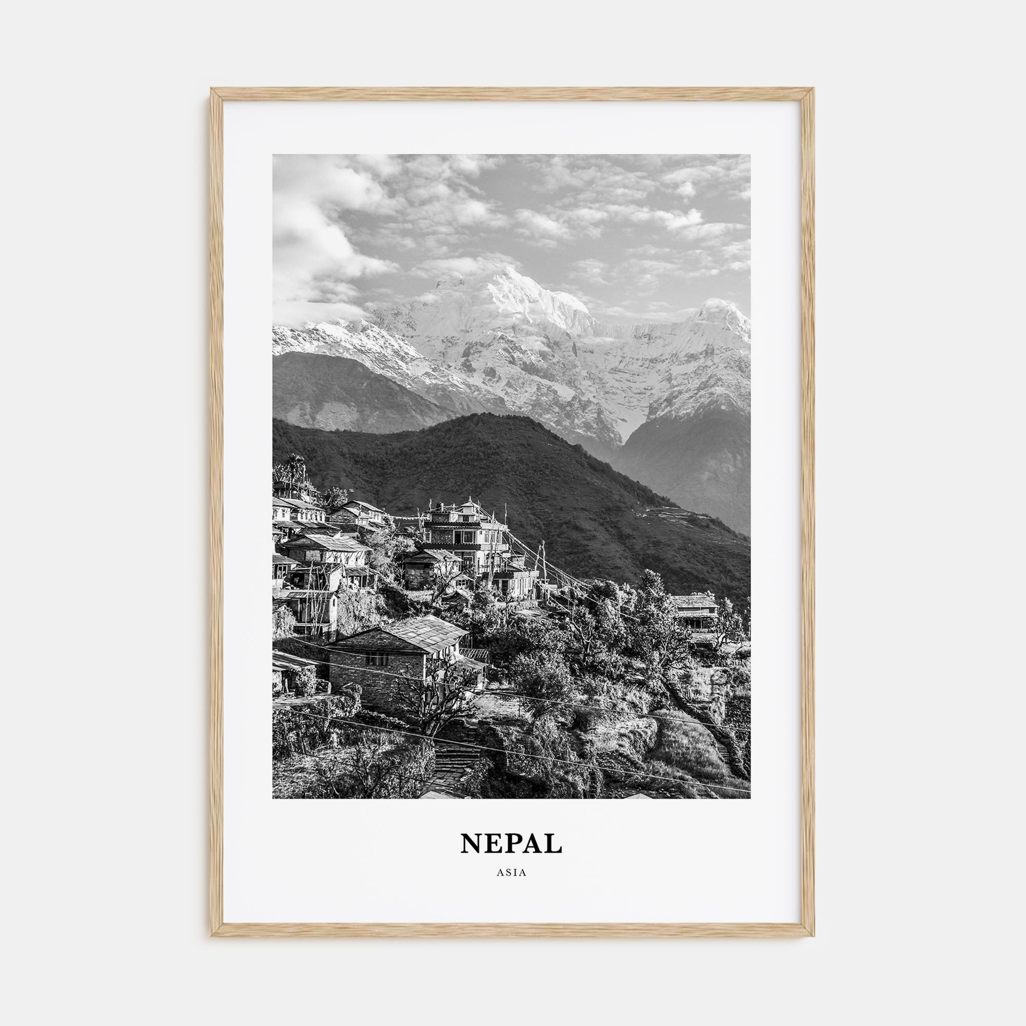 Nepal Portrait B&W No 2 Poster