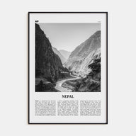 Nepal Travel B&W No 2 Poster