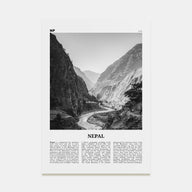 Nepal Travel B&W No 2 Poster