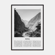 Nepal Travel B&W No 2 Poster