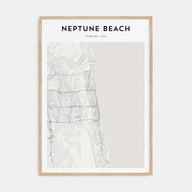 Neptune Beach Map Portrait Poster