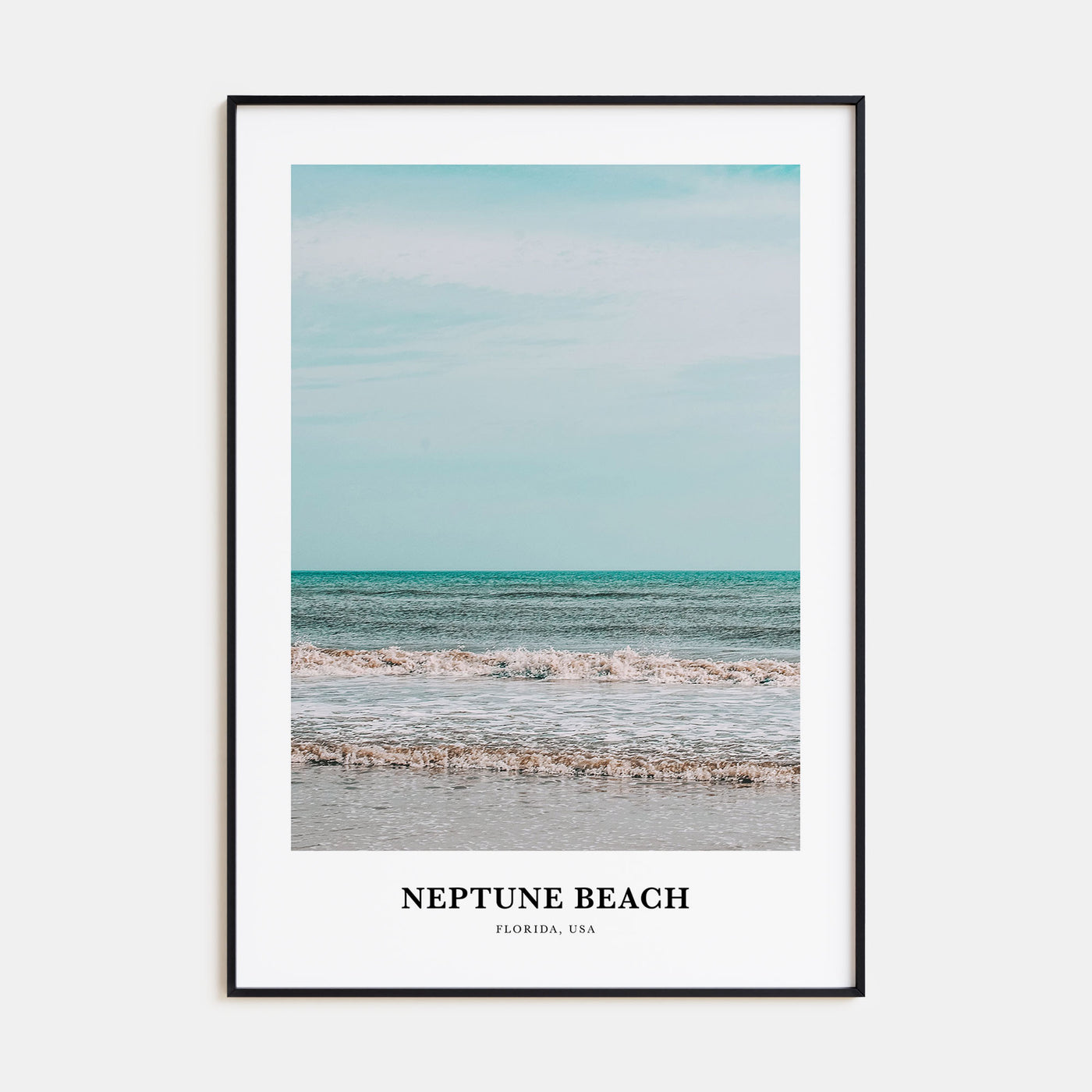 Neptune Beach Portrait Color Poster