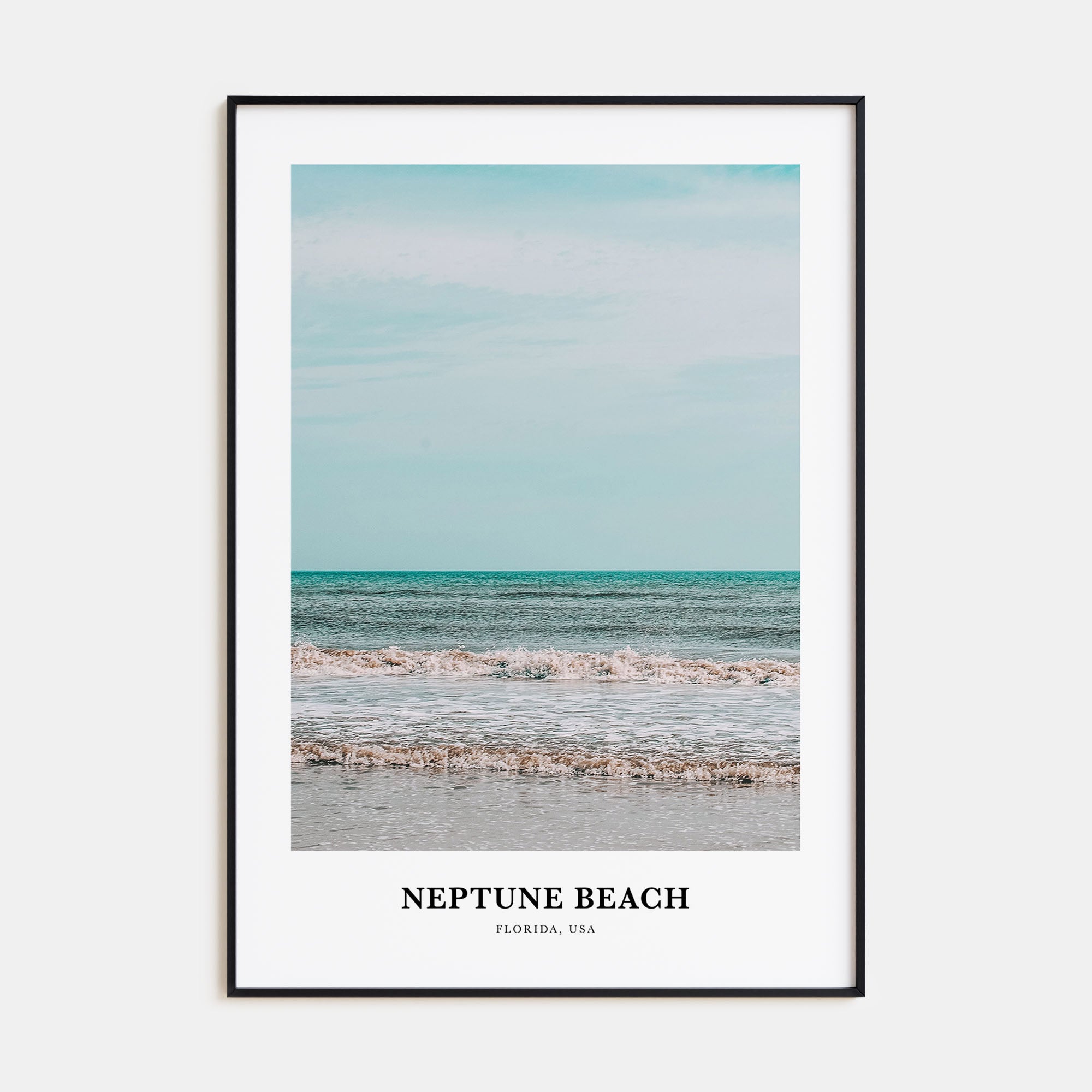 Neptune Beach Portrait Color Poster