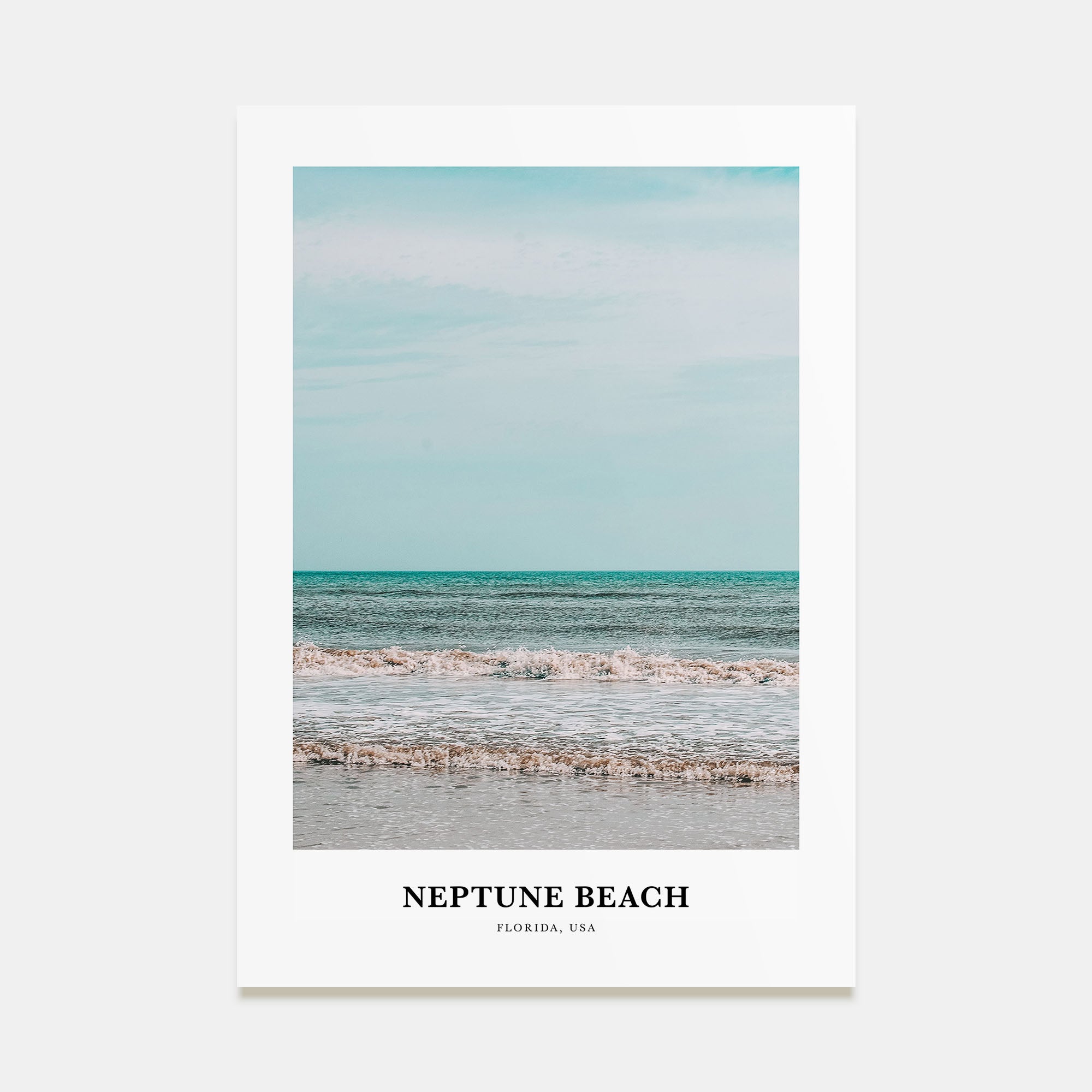 Neptune Beach Portrait Color Poster