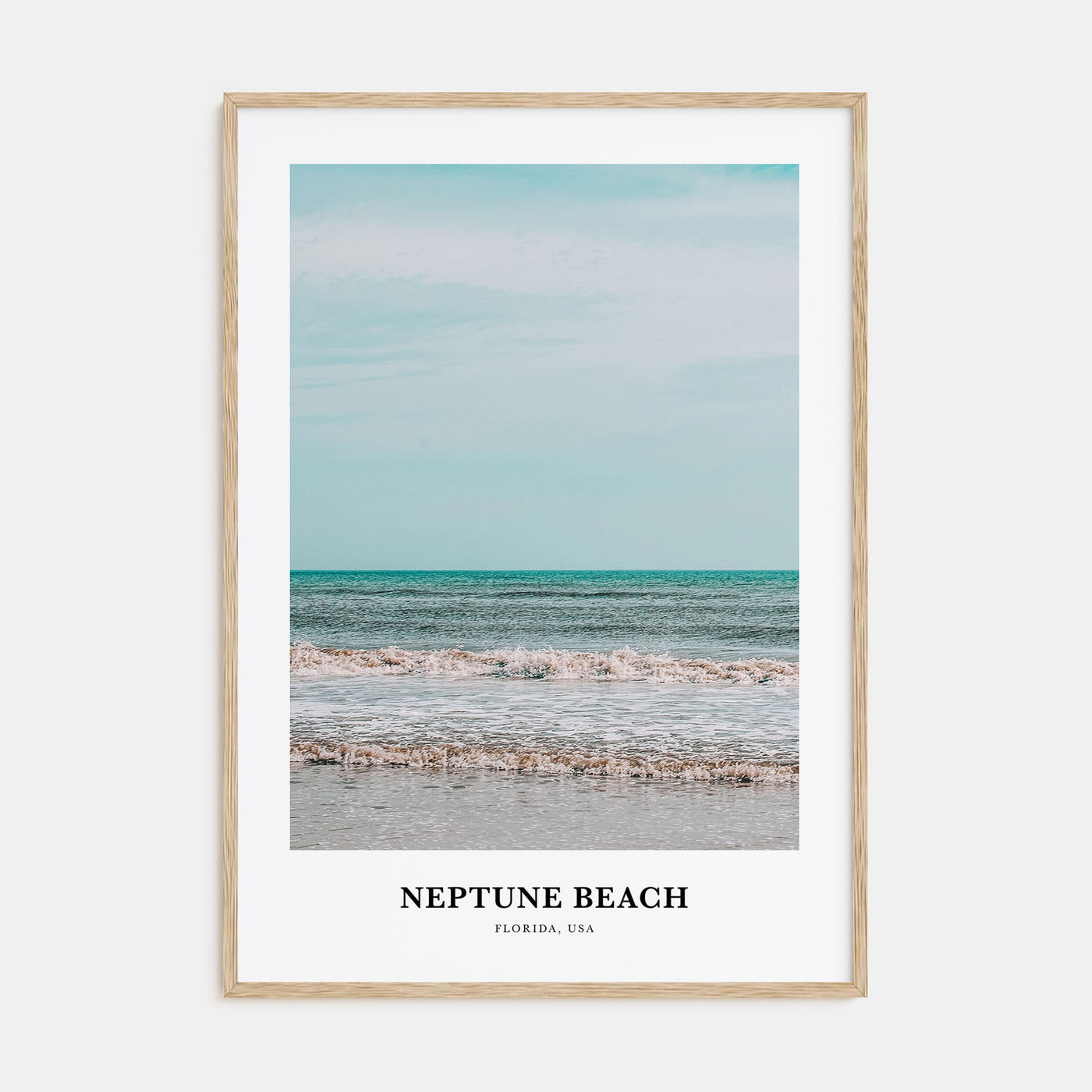 Neptune Beach Portrait Color Poster