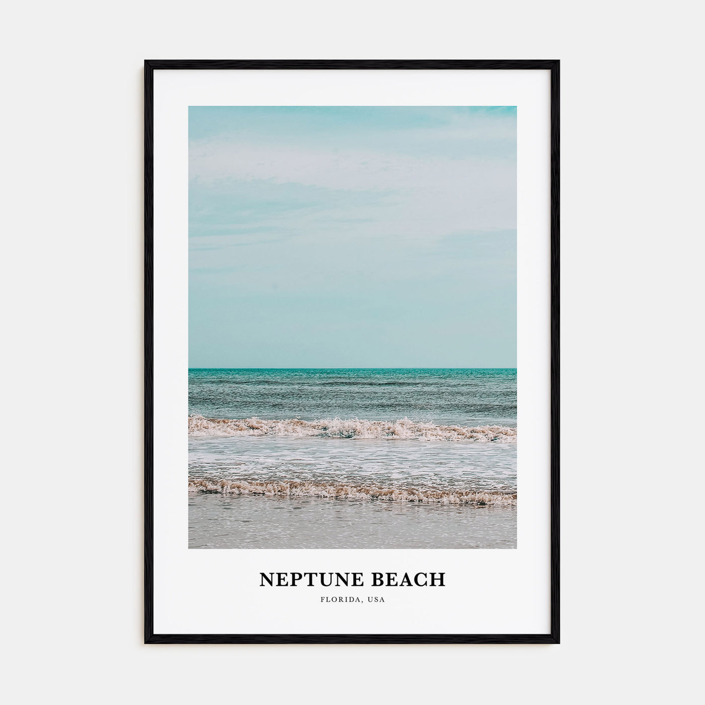 Neptune Beach Portrait Color Poster