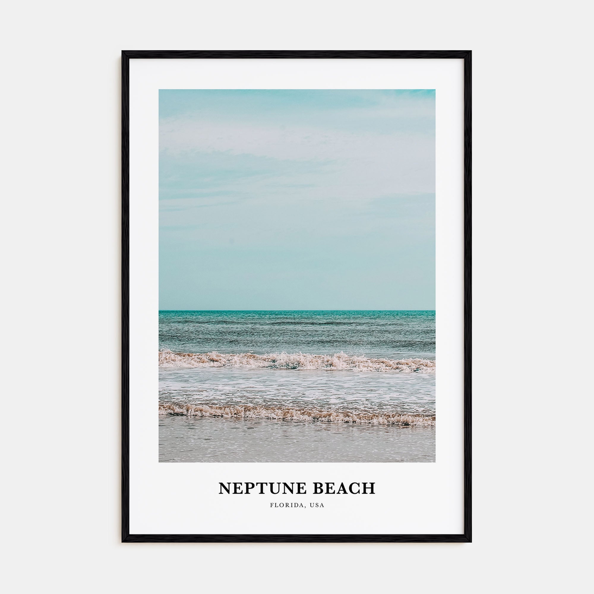 Neptune Beach Portrait Color Poster