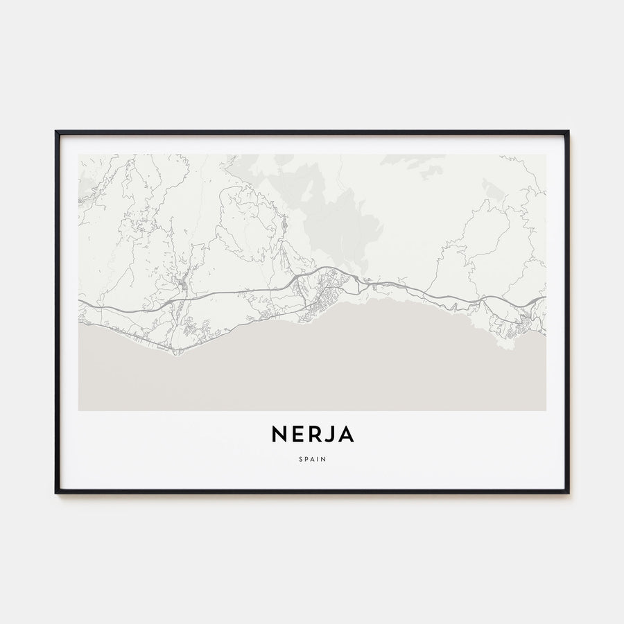 Nerja Map Landscape Poster