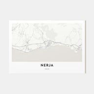 Nerja Map Landscape Poster