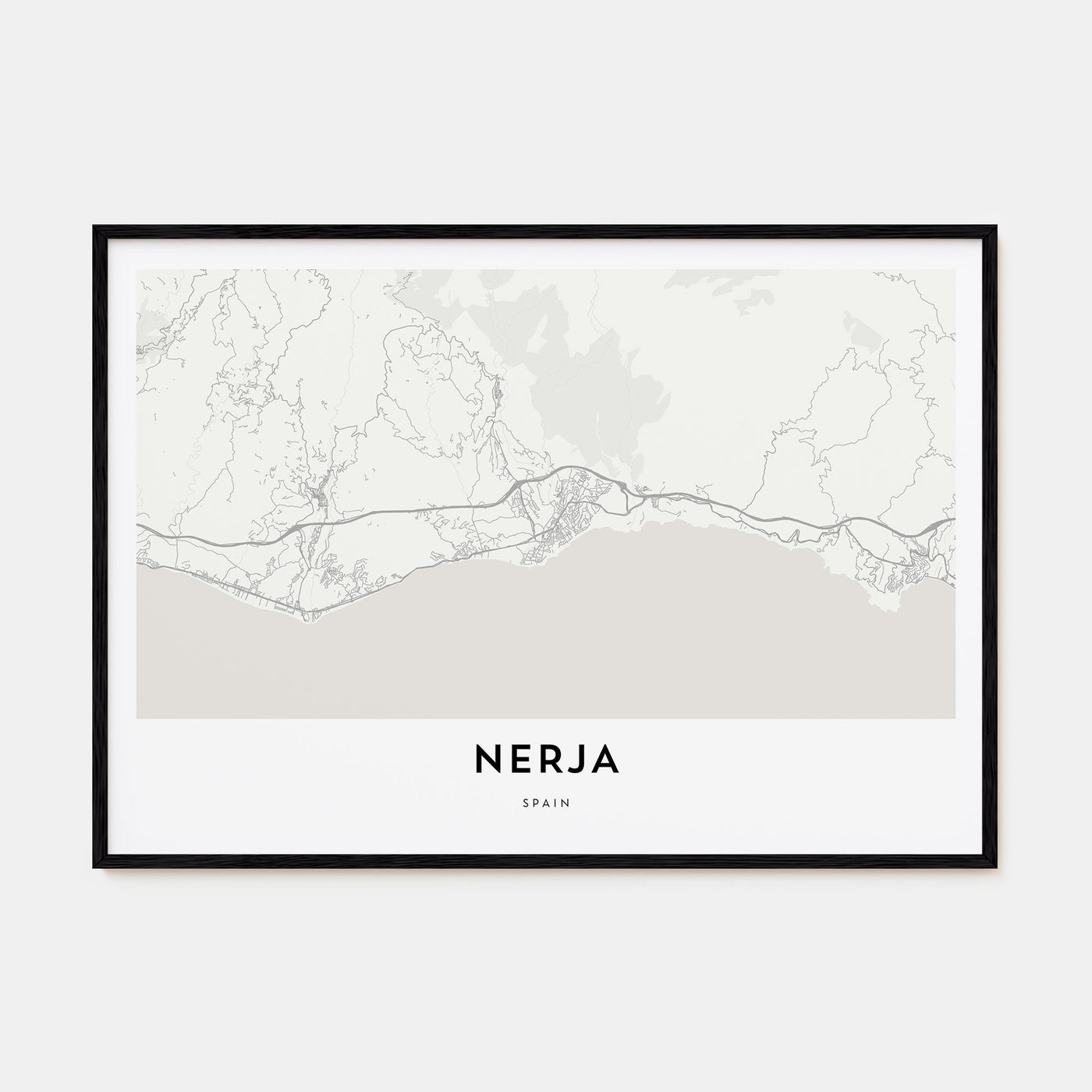Nerja Map Landscape Poster
