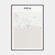 Nerja Map Portrait Poster