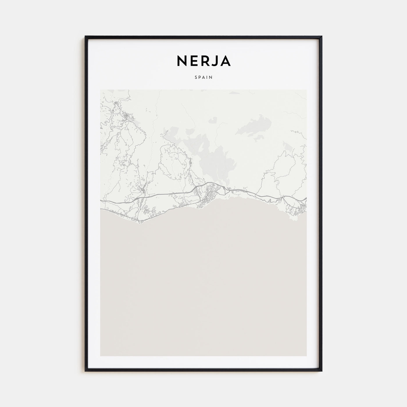 Nerja Map Portrait Poster
