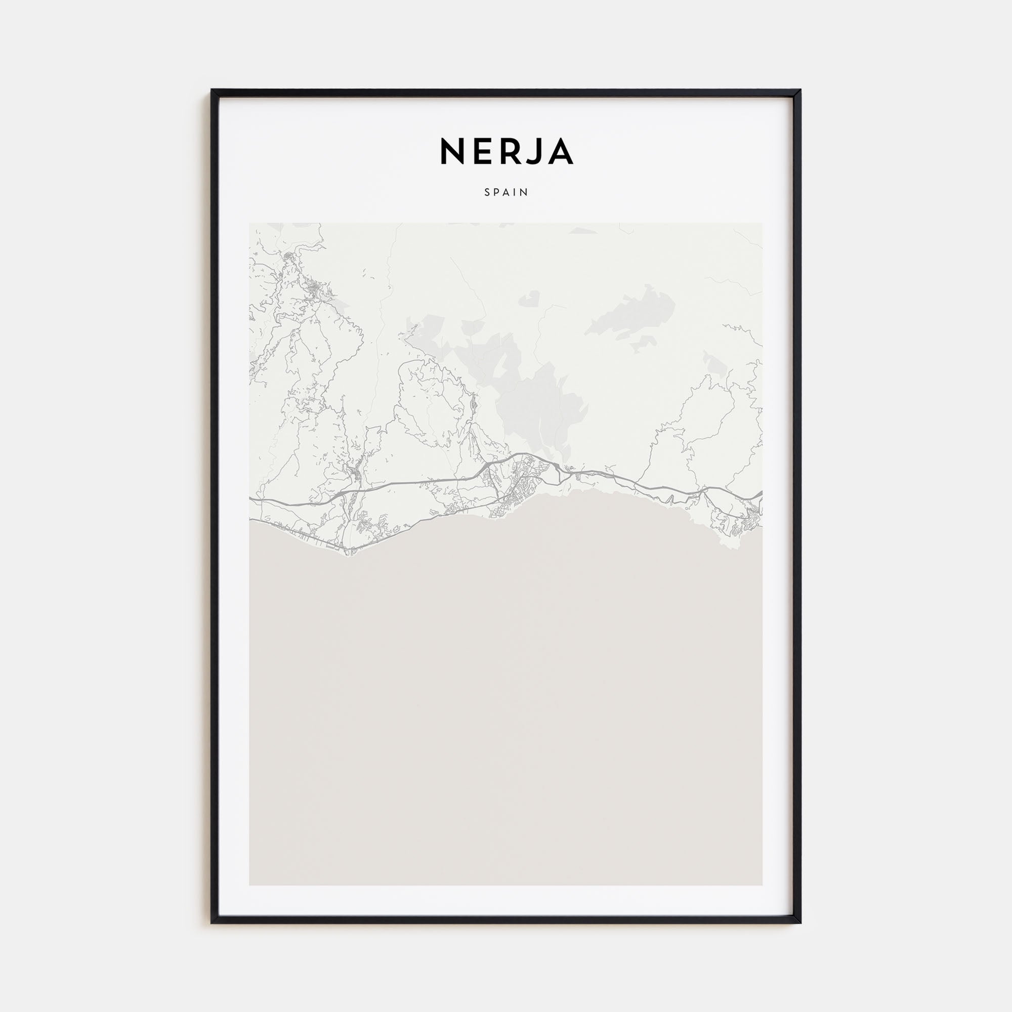 Nerja Map Portrait Poster