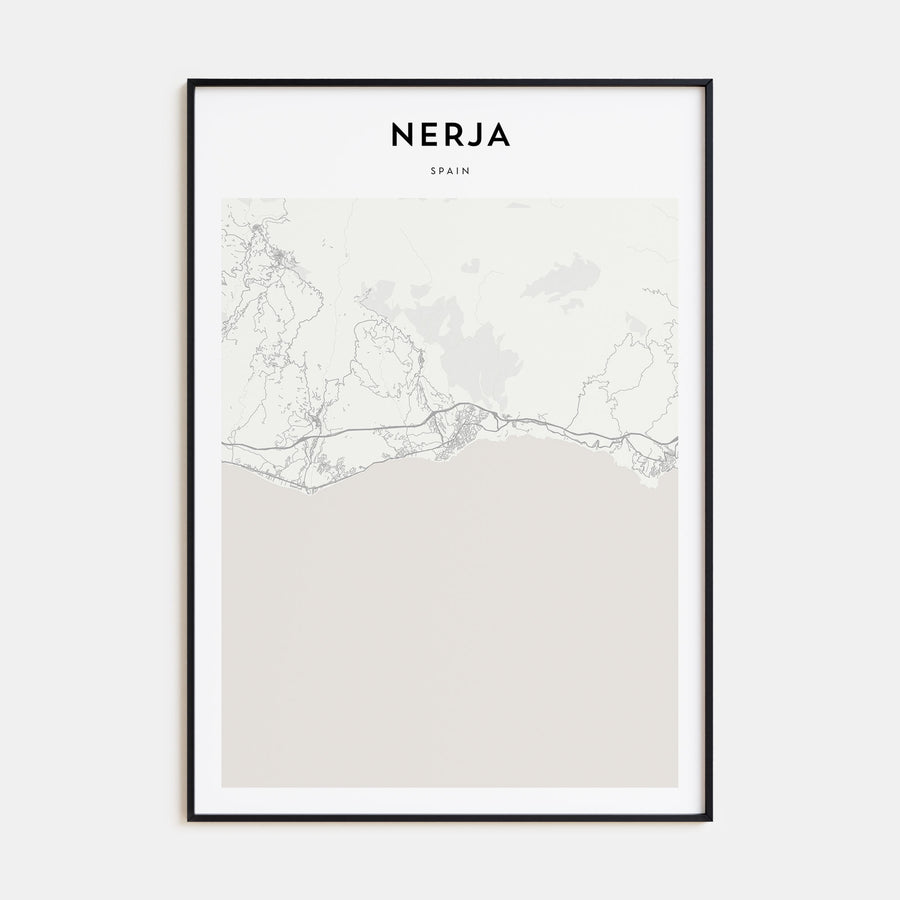 Nerja Map Portrait Poster