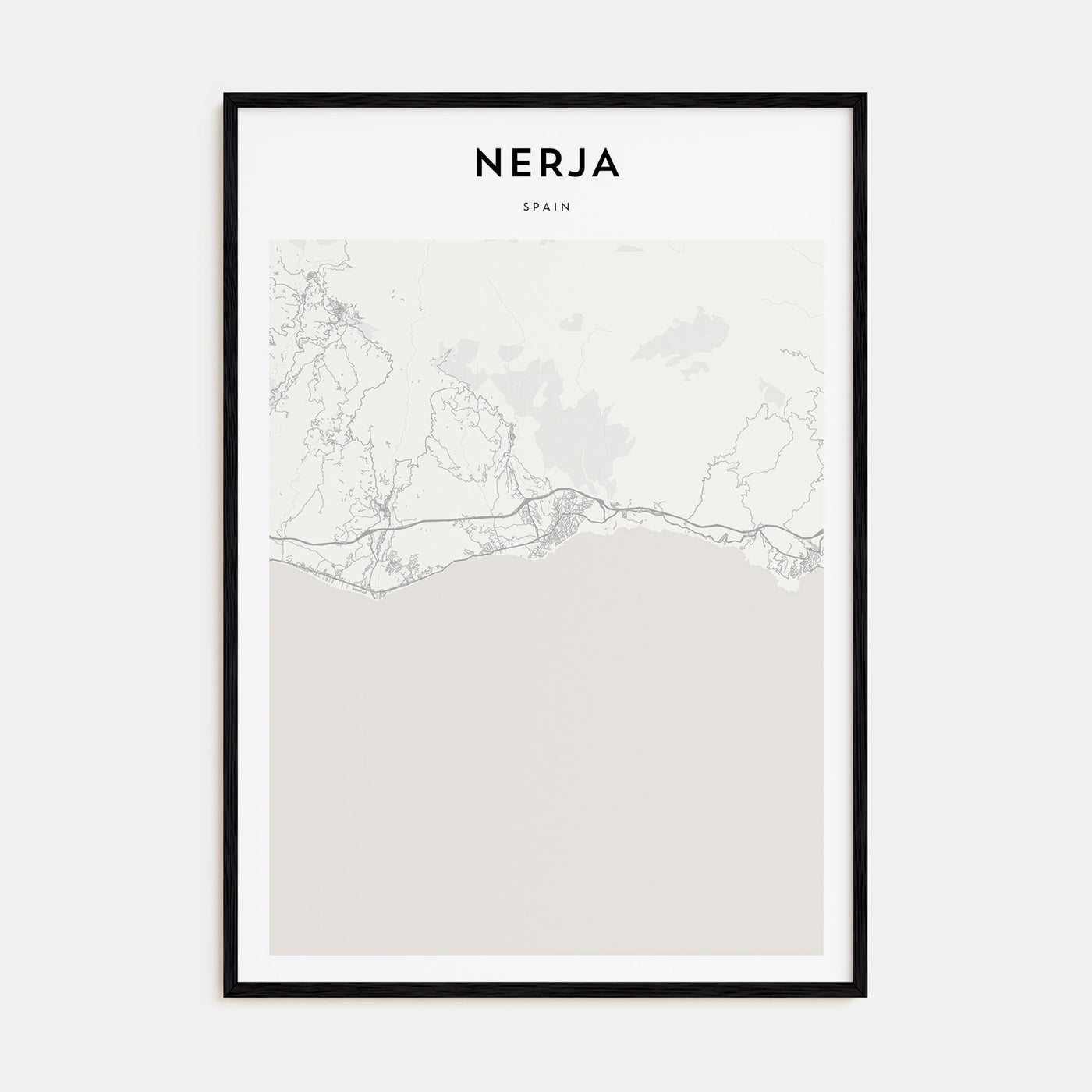 Nerja Map Portrait Poster